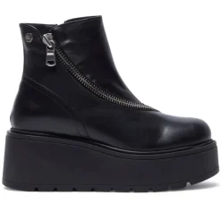 Serpentina Black Leather Ankle Boots<Carl Scarpa Sale