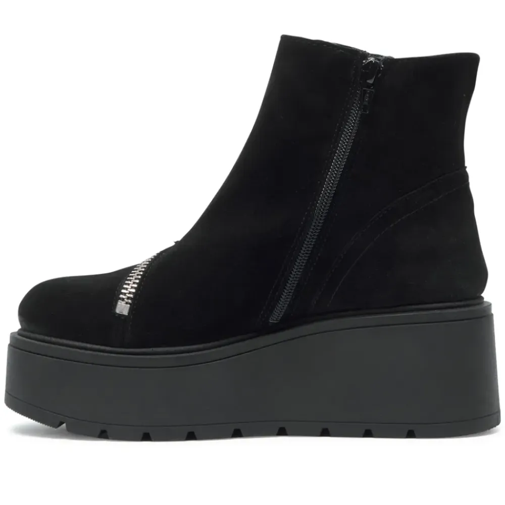 Serpentina Black Suede Ankle Boots<Carl Scarpa Clearance