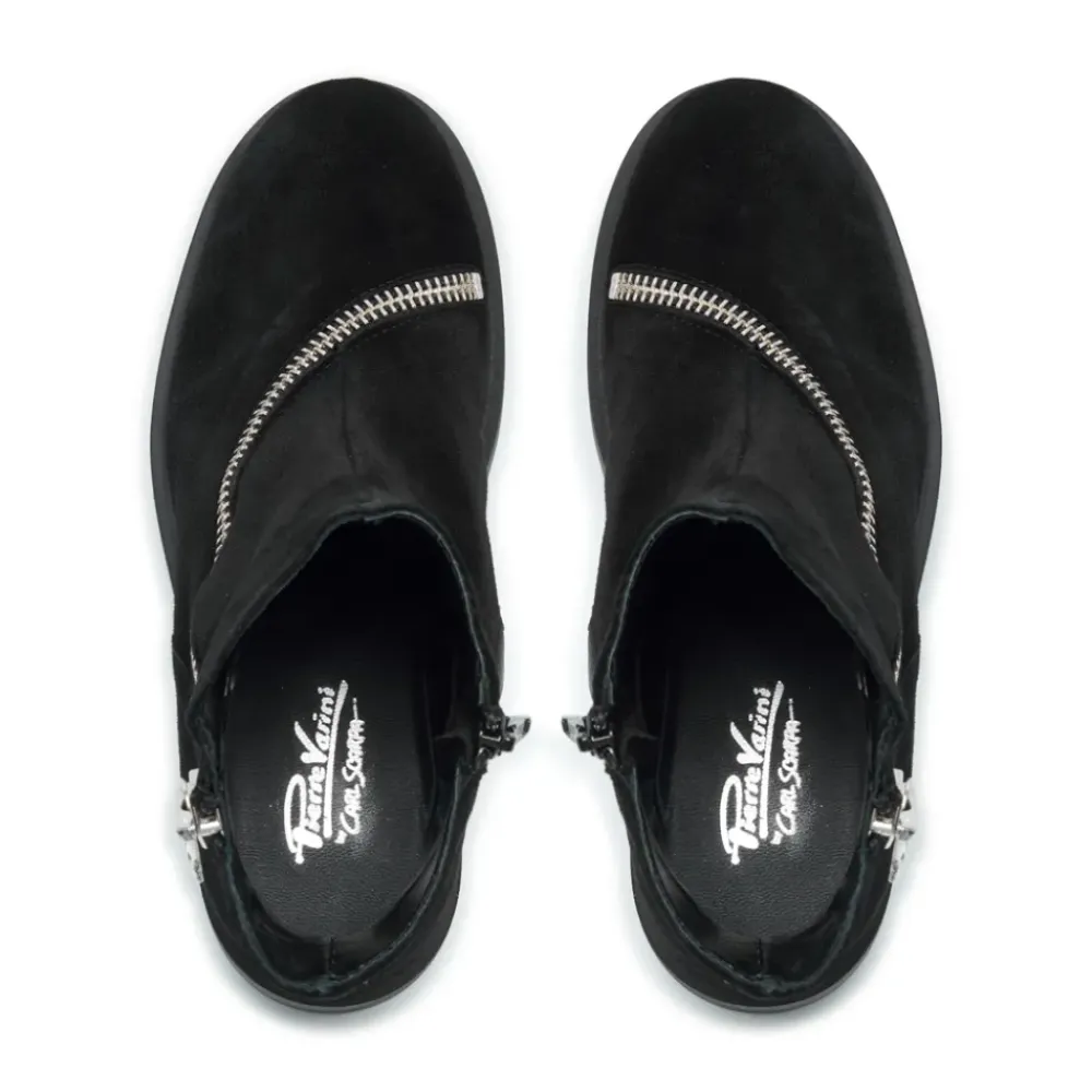 Serpentina Black Suede Ankle Boots<Carl Scarpa Clearance