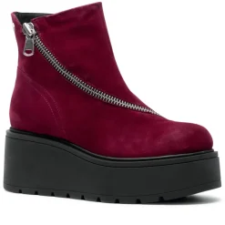 Serpentina Burgundy Suede Ankle Boots<Carl Scarpa Discount