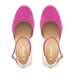 Sicily Fuchsia Suede Espadrille Wedge Sandals<Carl Scarpa New