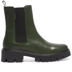Solette Green Leather Chelsea Boots<Carl Scarpa New