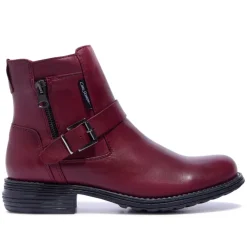 Sumaya Bordo Leather Ankle Boots<Carl Scarpa Discount