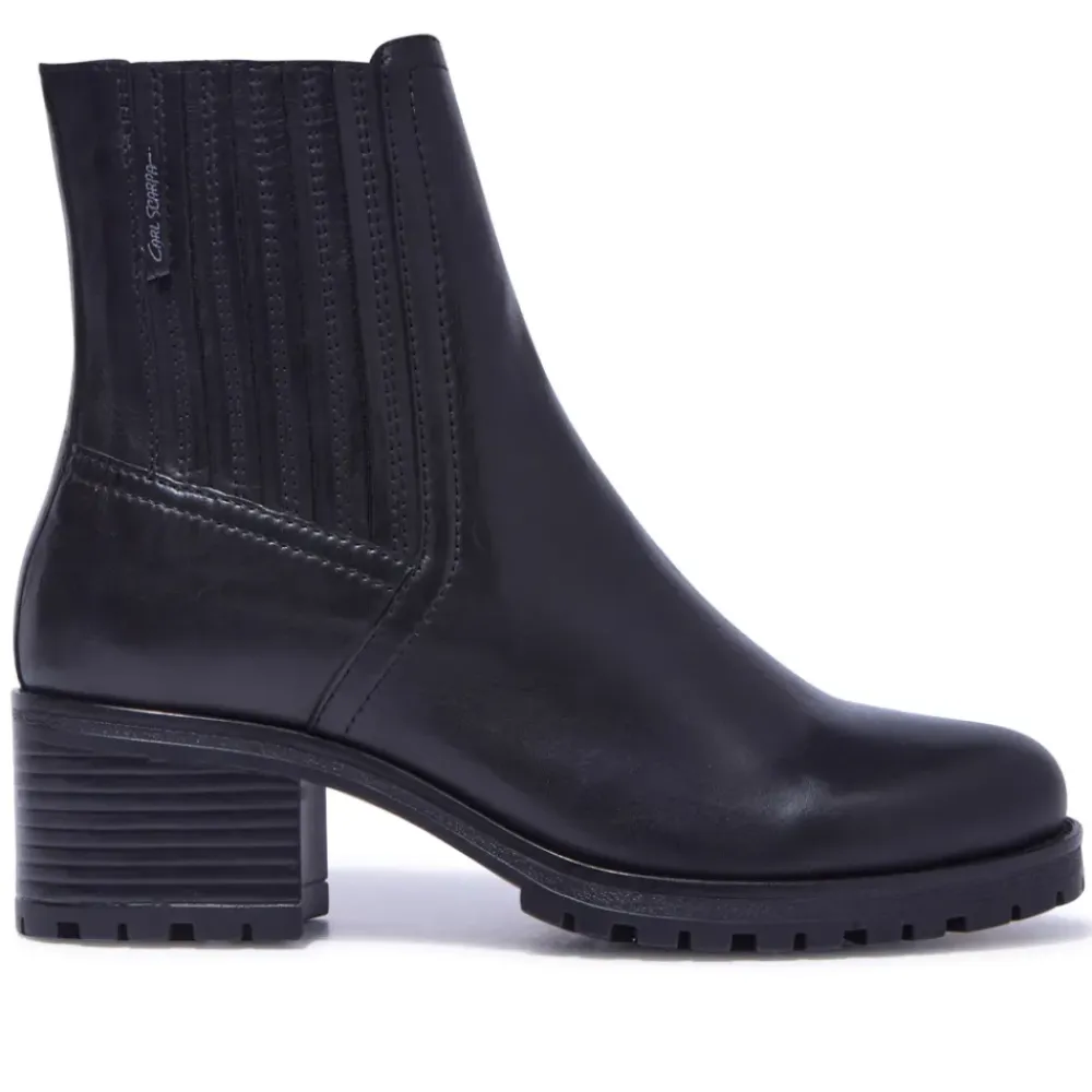 Trepani Black Leather Ankle Boots<Carl Scarpa Hot