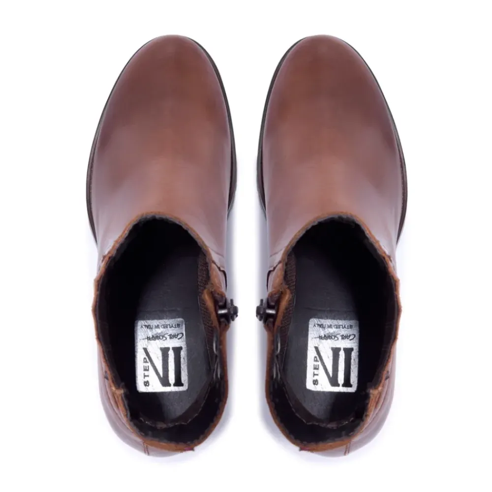 Trepani Tan Leather Ankle Boots<Carl Scarpa Online