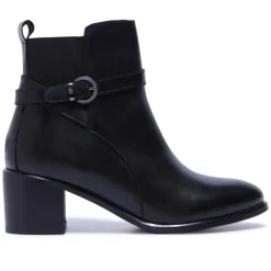 Trimona Black Leather Ankle Boots<Carl Scarpa
