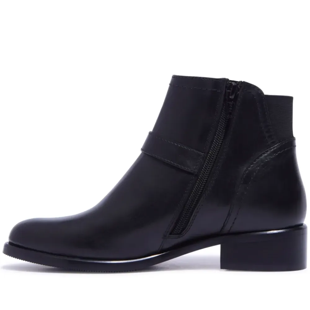 Trisette Black Leather Ankle Boots<Carl Scarpa Best