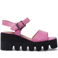 Veronne Fuschia Leather Wavesole Sandals<Carl Scarpa Hot