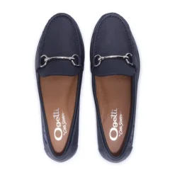 Veroso Navy Leather Loafers<Carl Scarpa Sale