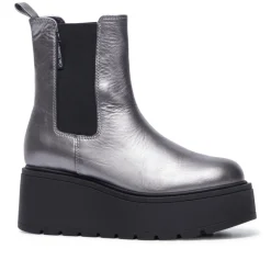 Zennie Pewter Leather Ankle Boots<Carl Scarpa Clearance