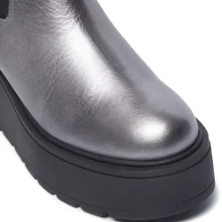 Zennie Pewter Leather Ankle Boots<Carl Scarpa Clearance