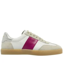 Zest White-Fuchsia Leather Trainers<Carl Scarpa Outlet