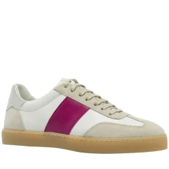 Zest White-Fuchsia Leather Trainers<Carl Scarpa Outlet
