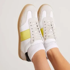 Zest White-Neon Leather Trainers<Carl Scarpa Sale